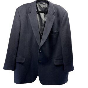 Jos A Bank Blazer‎ Sport Coat Jacket 50R 100% Camel Hair Navy Blue 2 Button